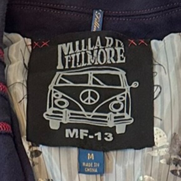 Millard Fillmore MF-13 Short Sleeve Navy Blue With Red Stitching Jacket W Sz M - Picture 13 of 13